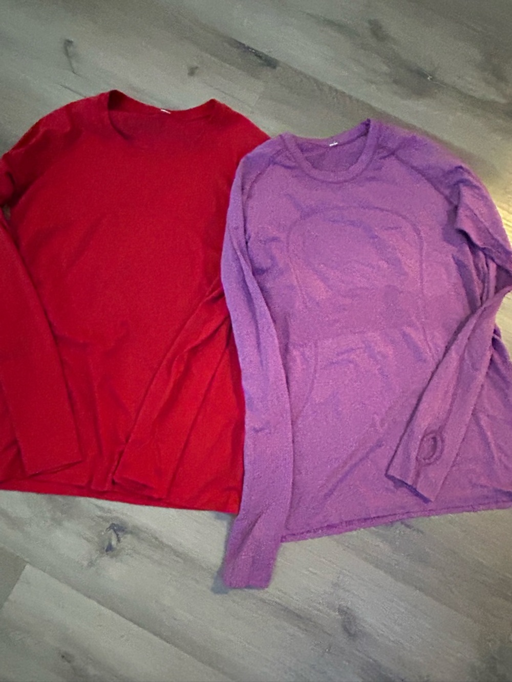 lululemon athletica Red and Purple Crewneck Swift size 10